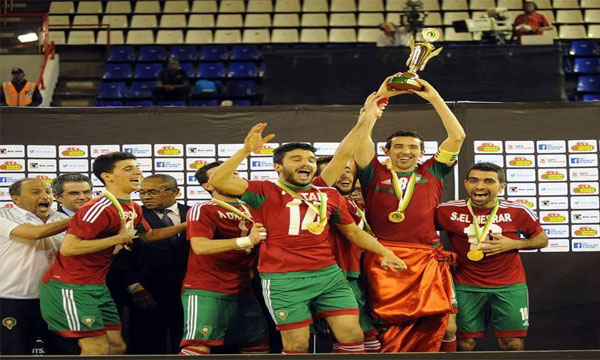 صورة المنتخب المغربي للفوتسال بطلا لأفريقيا ويتأهل لكأس العالم في كولومبيا